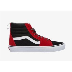VANS | SK8-HI Red Black White Off the Wall Since 1966cScript Men's Shoes 10.5